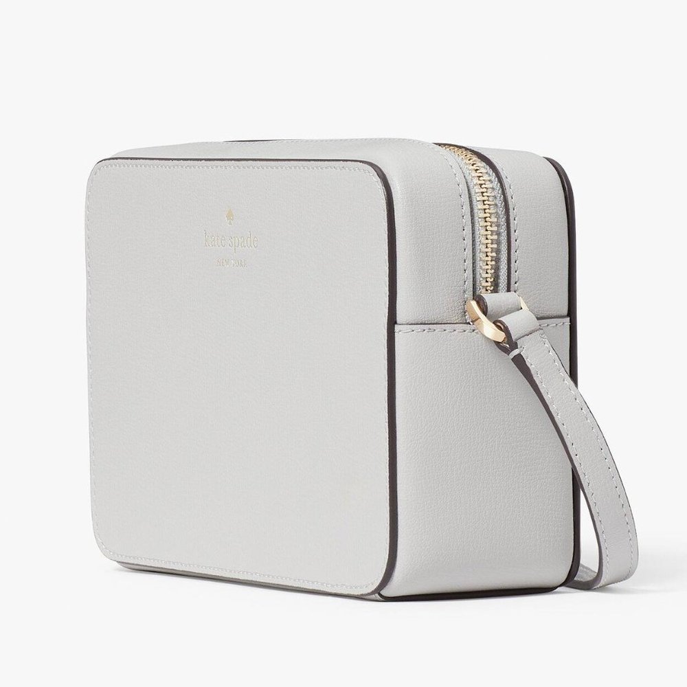 New Kate Spade Sienna Crossbody bag Leather Platinum Grey - Picture 2 of 5